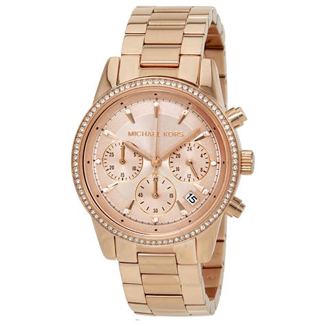 michael kors mk6357|Amazon.com: Michael Kors Ritz Chronograph Rose .